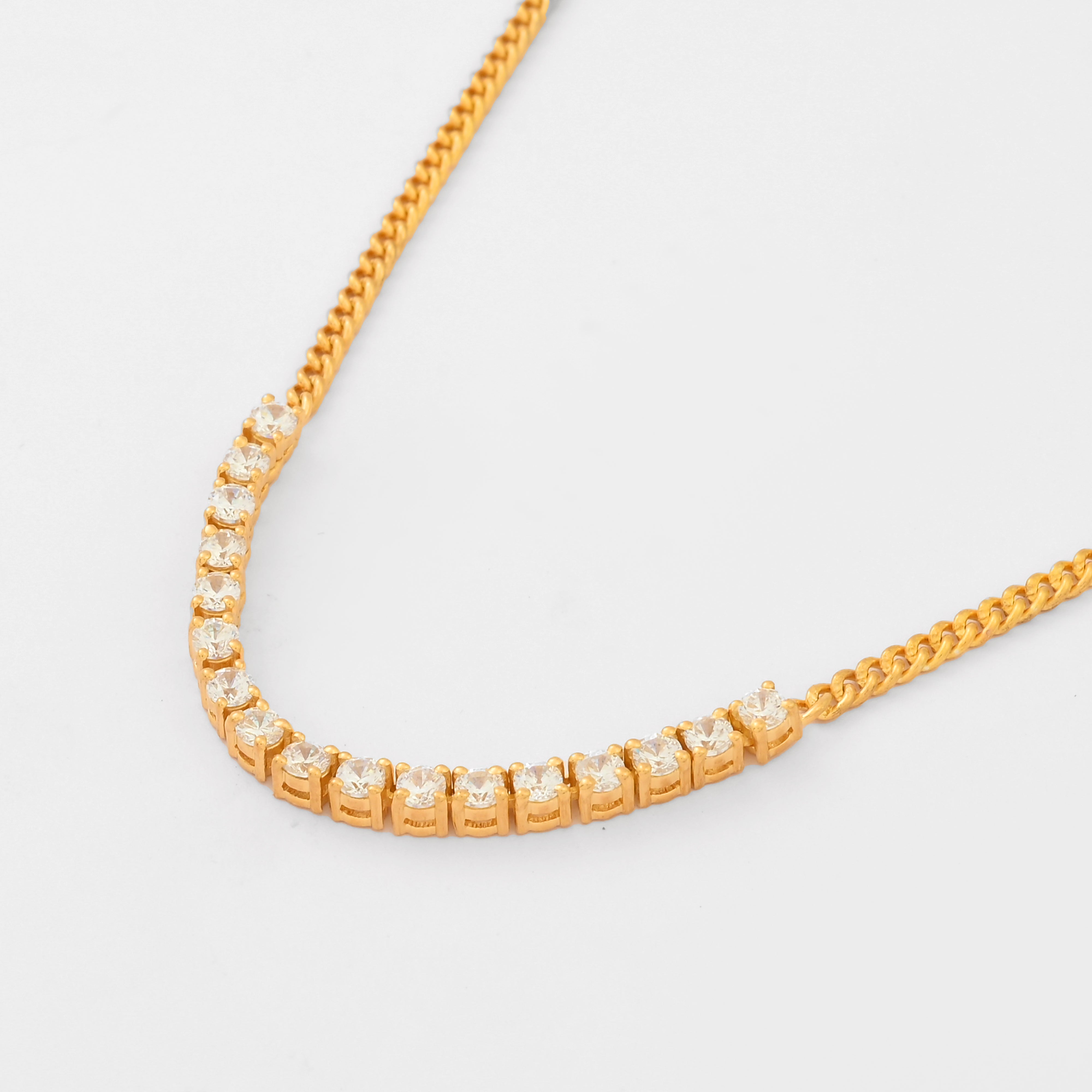 Contemporary Round Moissanite Journey Pendant Necklace