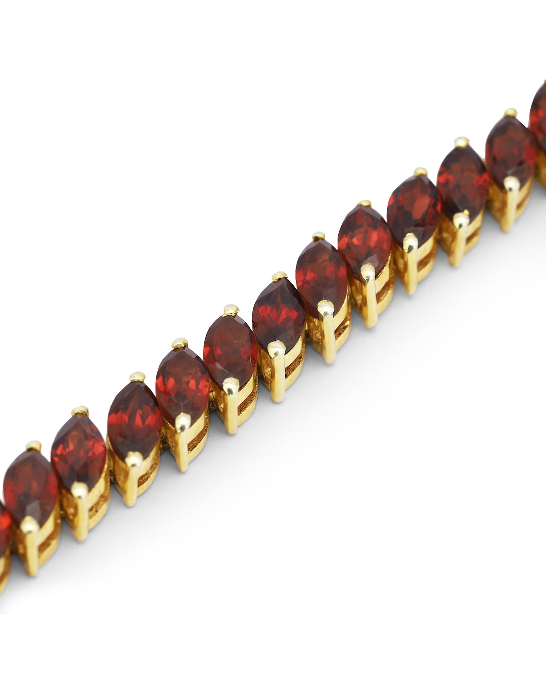 Marquise Garnet Tennis Linear Bracelet