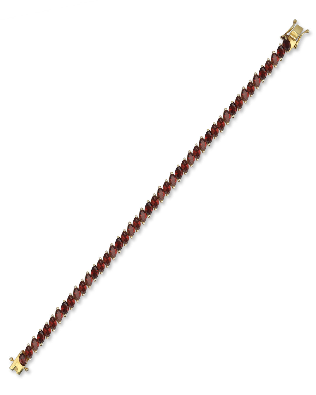 Marquise Garnet Tennis Linear Bracelet