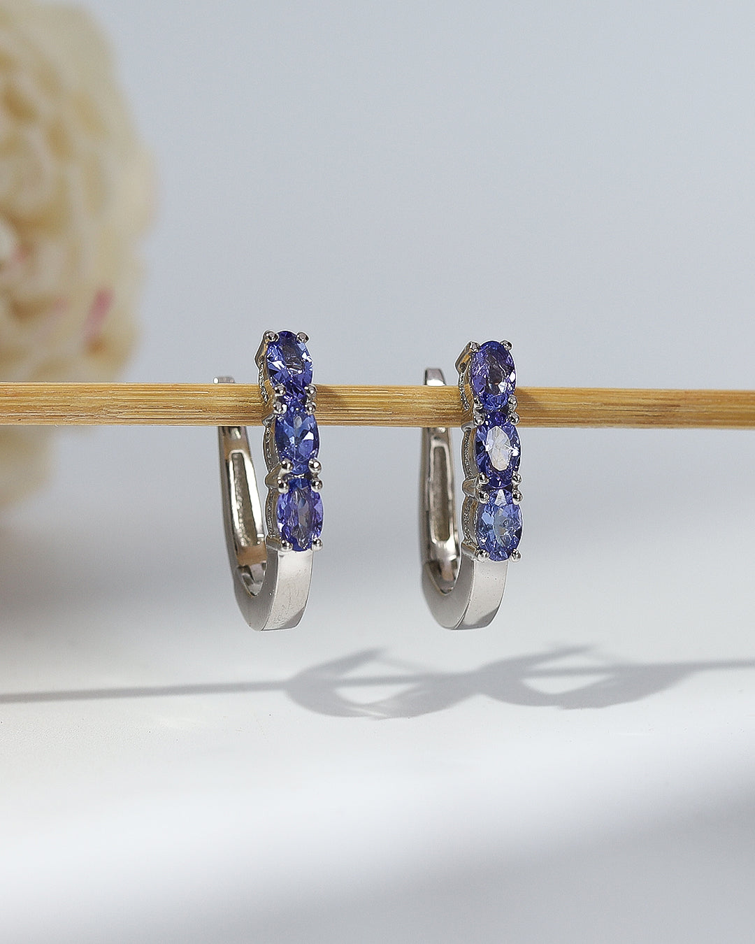 Classic Huggie Drop earrings in 92.5 silver with a modern touch.