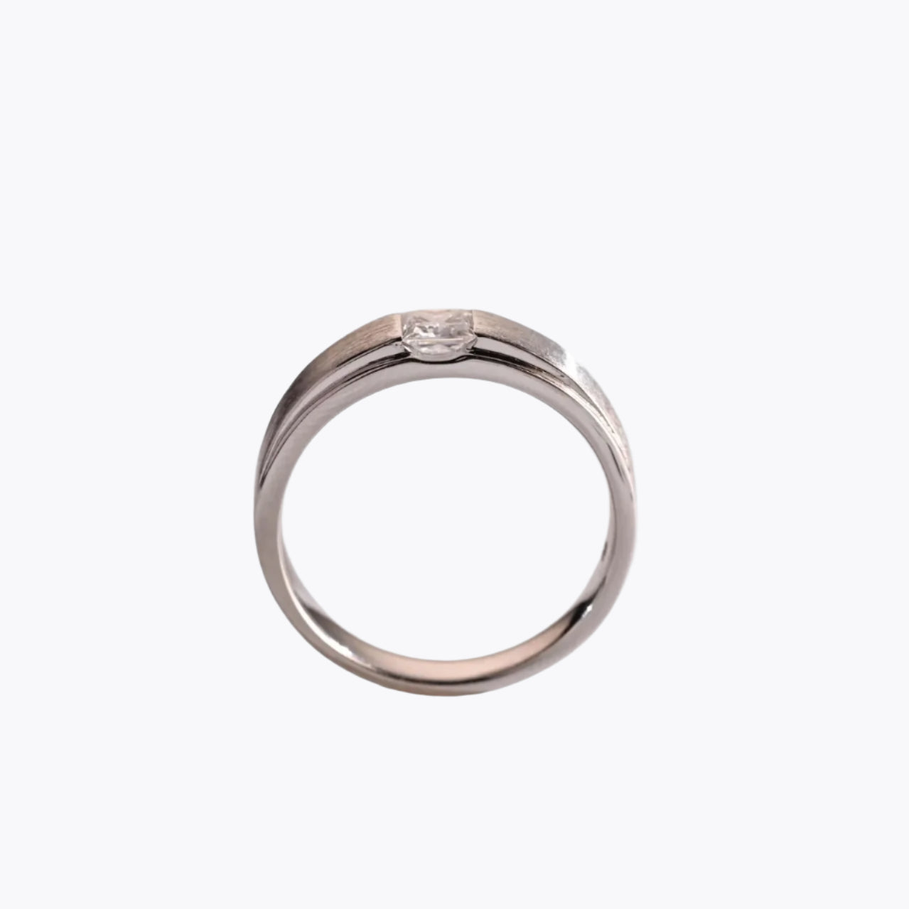 Square Cut Moissanite Band for Men