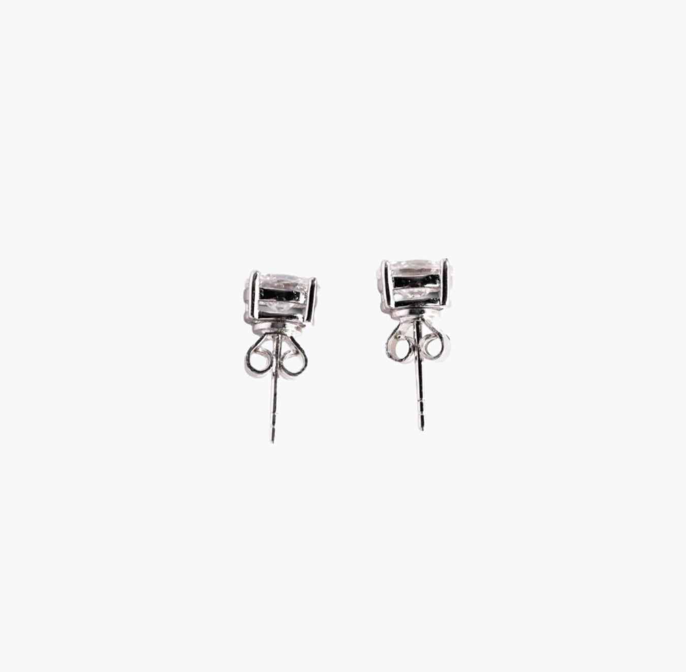 Oval Moissanite Solitaire Stud Earrings