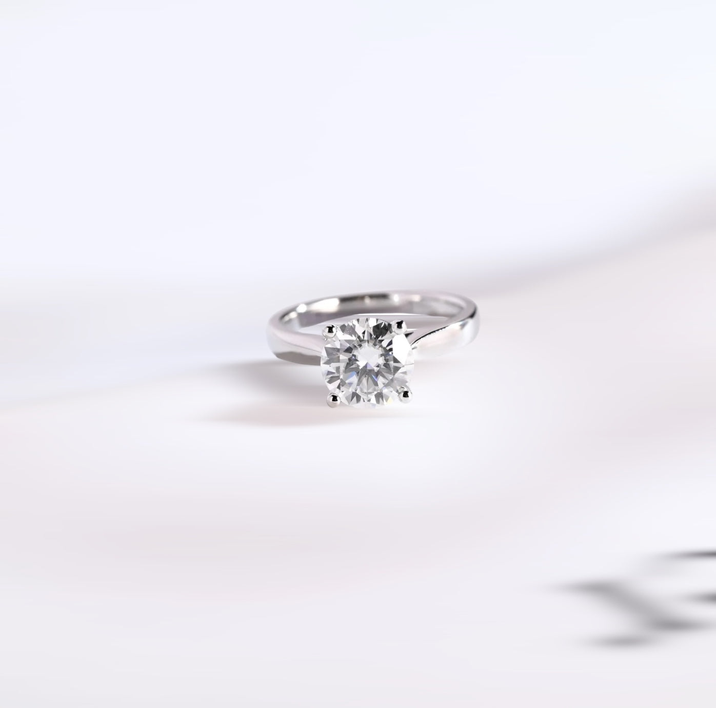 Round Moissanite Solitaire Classic Ring