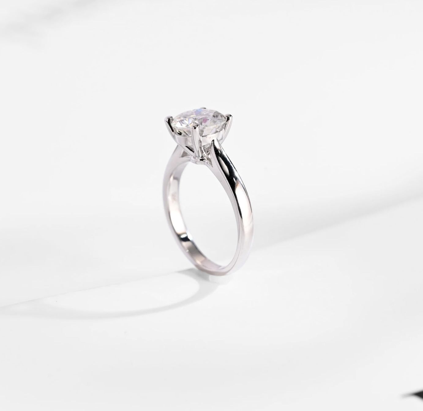 Round Moissanite Solitaire Classic Ring