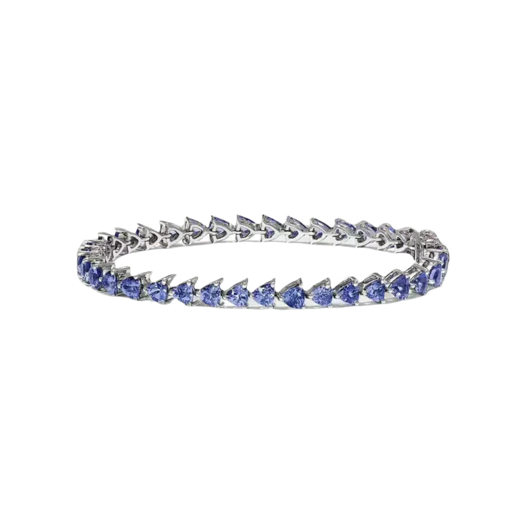 Classis Trillion Tanzanite Tennis Bracelet