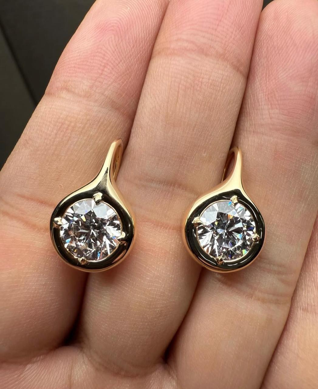 14K Gold Moissanite Earrings: 925 Sterling Silver, Bridal Jewelry