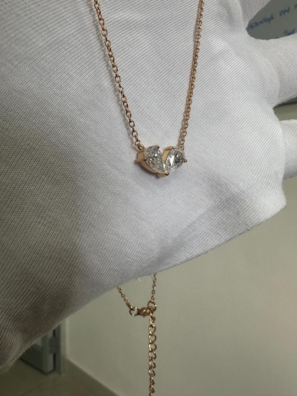 Romantic Pear Moissanite Pendant Necklace | 18k Gold Vermeil, 2 Carat Sparkle