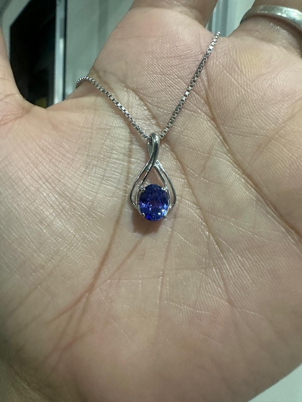 14k Gold Tanzanite Infinity Pendant | 2 CT Rare Blue Gemstone Necklace for her
