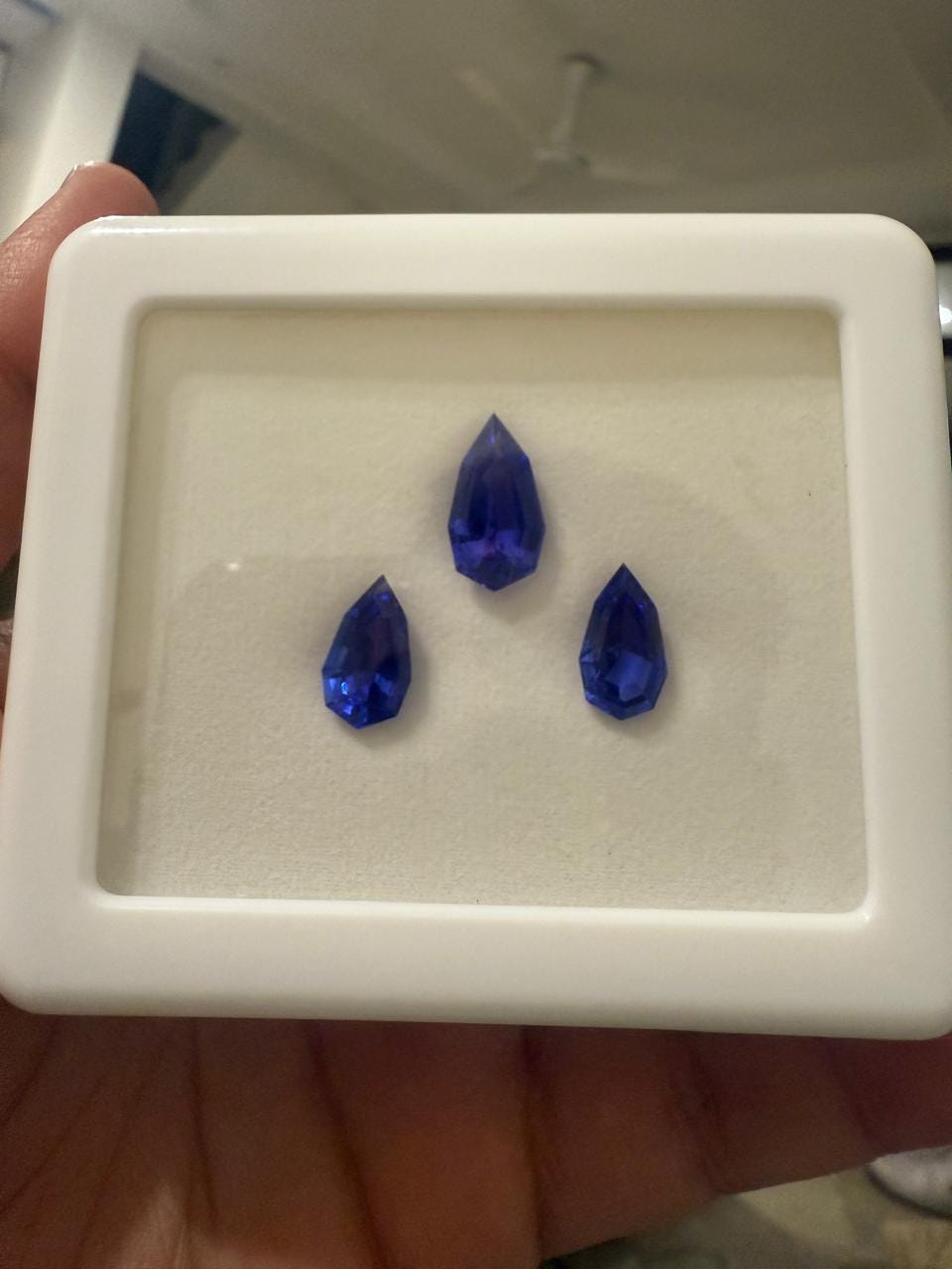 Custom Cut Rare Tanzanite Gemstone Set | IGI Certified Loose Trio | 15 CT Natural Tanzanite