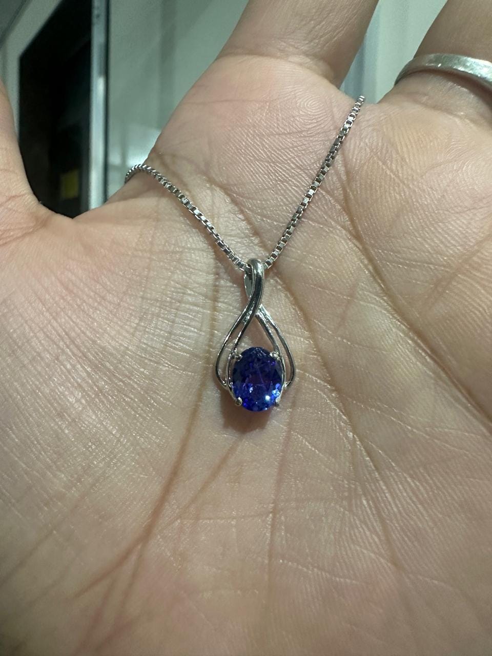 14k Gold Tanzanite Infinity Pendant | 2 CT Rare Blue Gemstone Necklace for her