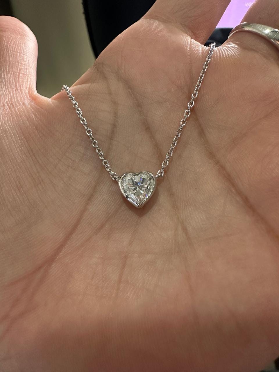 Heart Moissanite Solitaire Pendant | 3CT Diamond Alternative Gemstone Jewelry for her