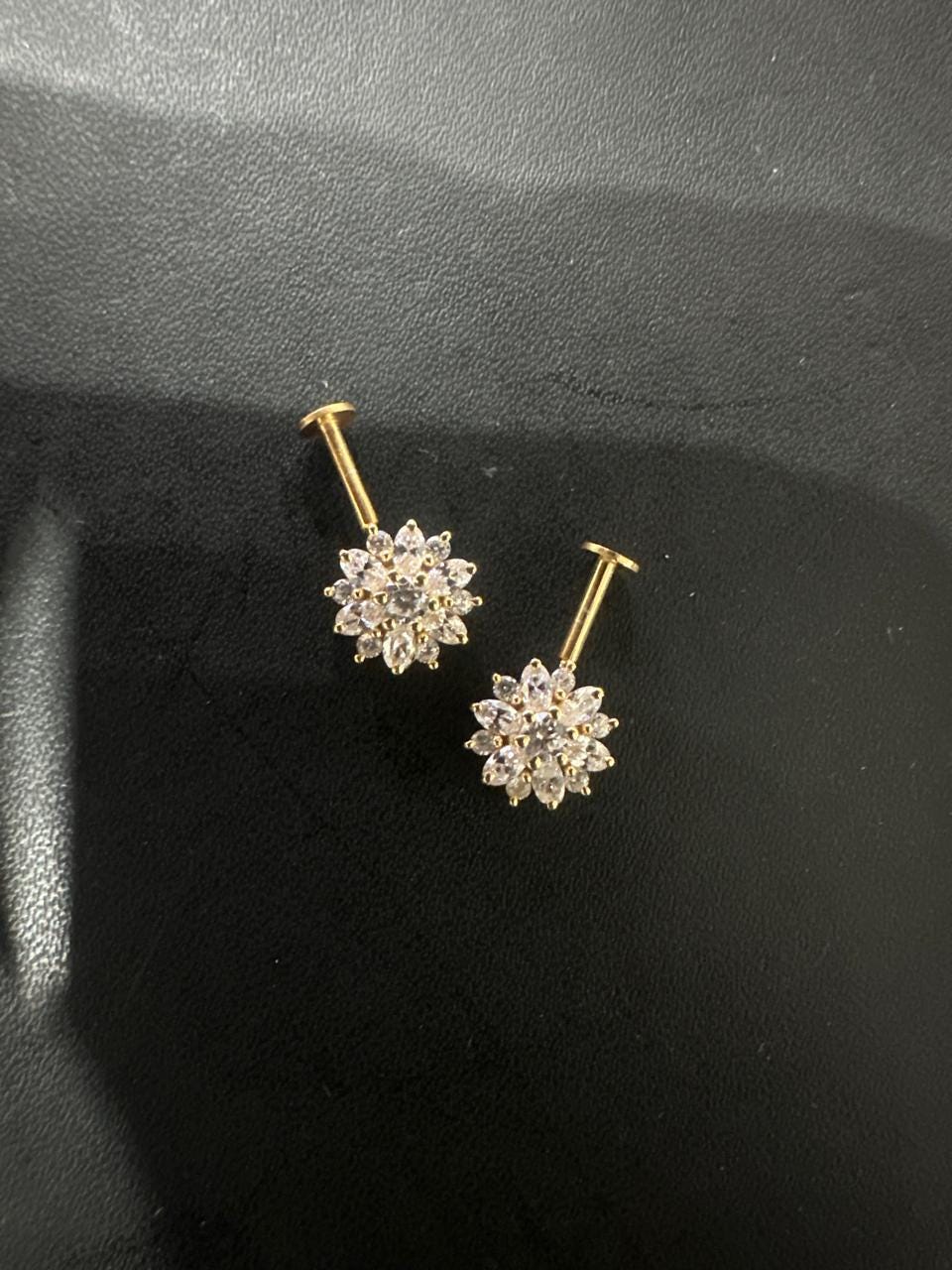14K Gold Moissanite Earrings | South Screw Lock | Unique Jewelry for Gift