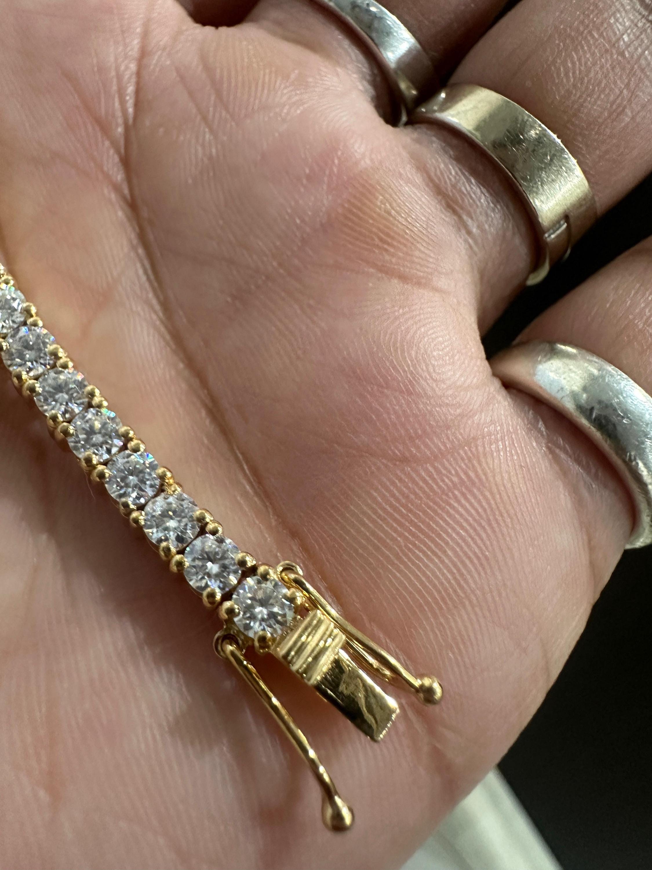 Multi Stone Moissanite Tennis Bracelet, Oval Yellow Gemstone Bracelet, Luxury Anniversary Gift for Her