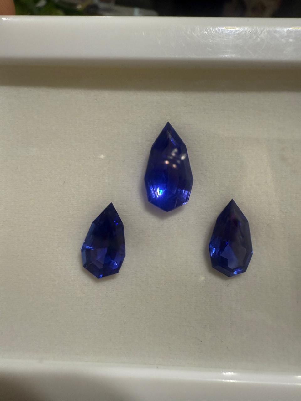 Custom Cut Rare Tanzanite Gemstone Set | IGI Certified Loose Trio | 15 CT Natural Tanzanite