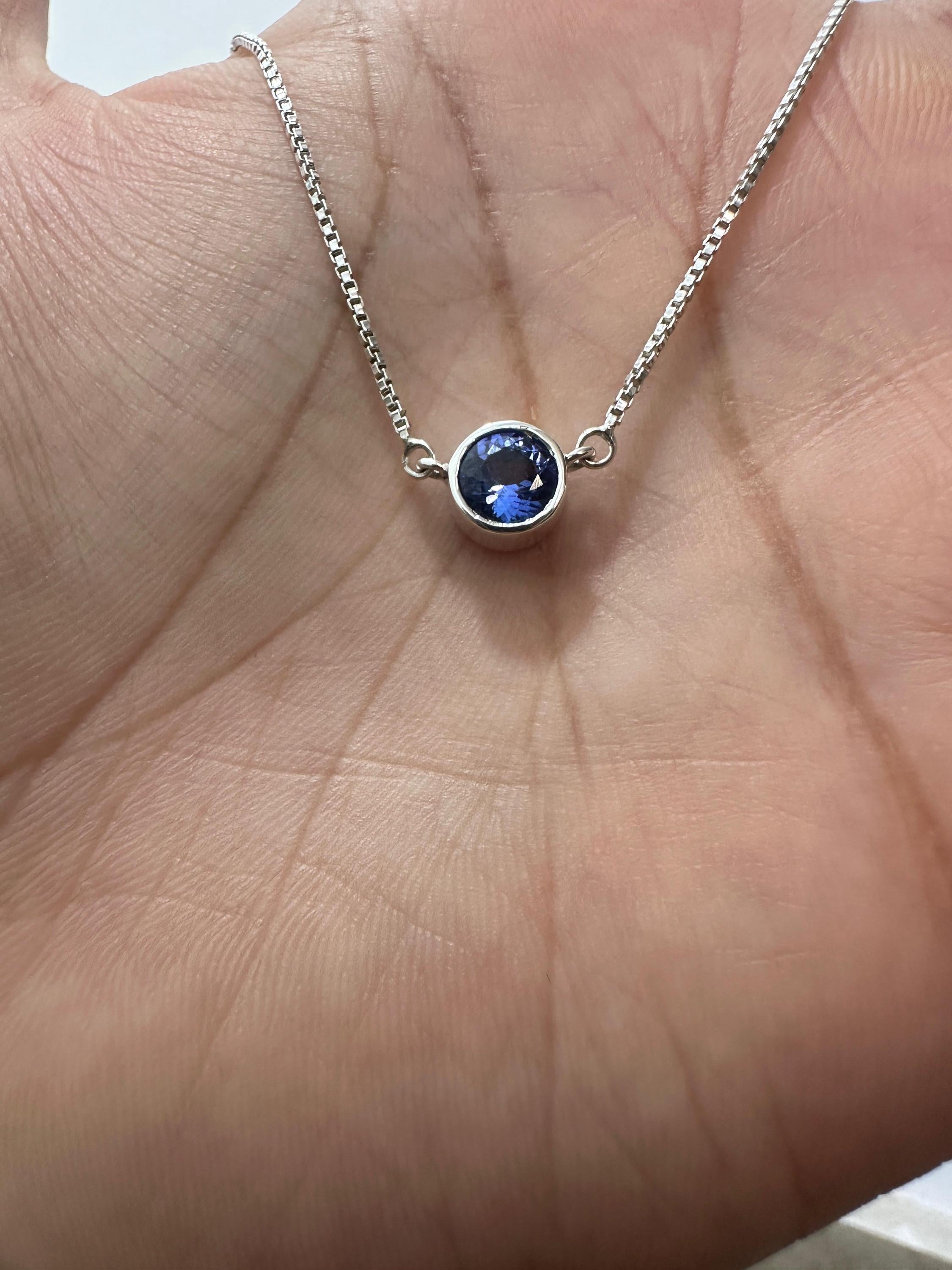 14k Gold Tanzanite Evil Eye Pendant | Rare Blue Gemstone Necklace, Unique Jewelry for gift