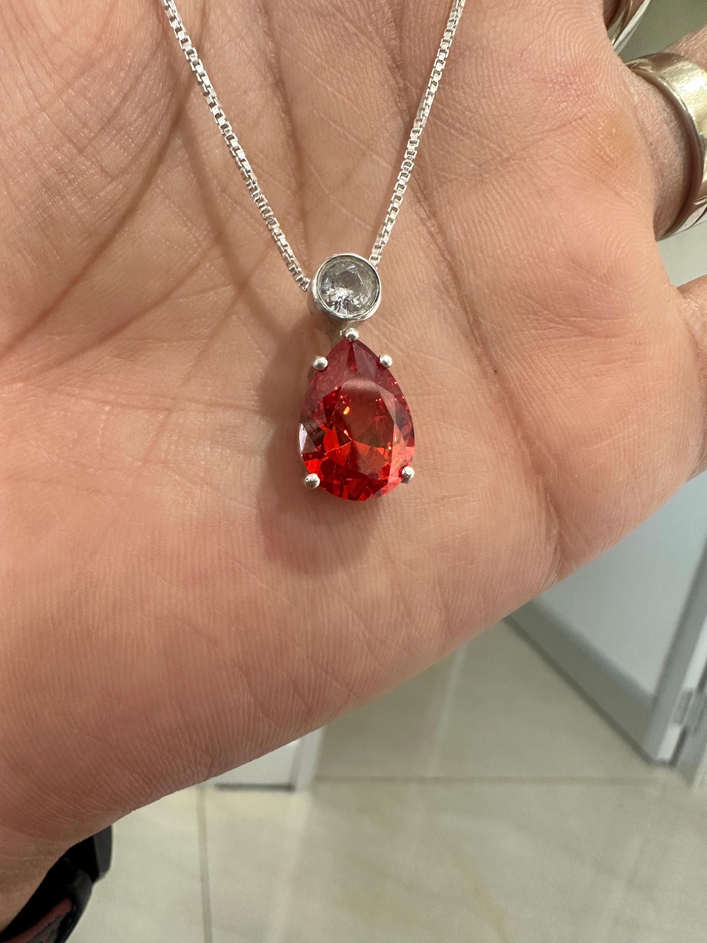 Pear Shape Mexican Opal Pendant • 925 Sterling Silver Gemstone Necklace, Money Stone