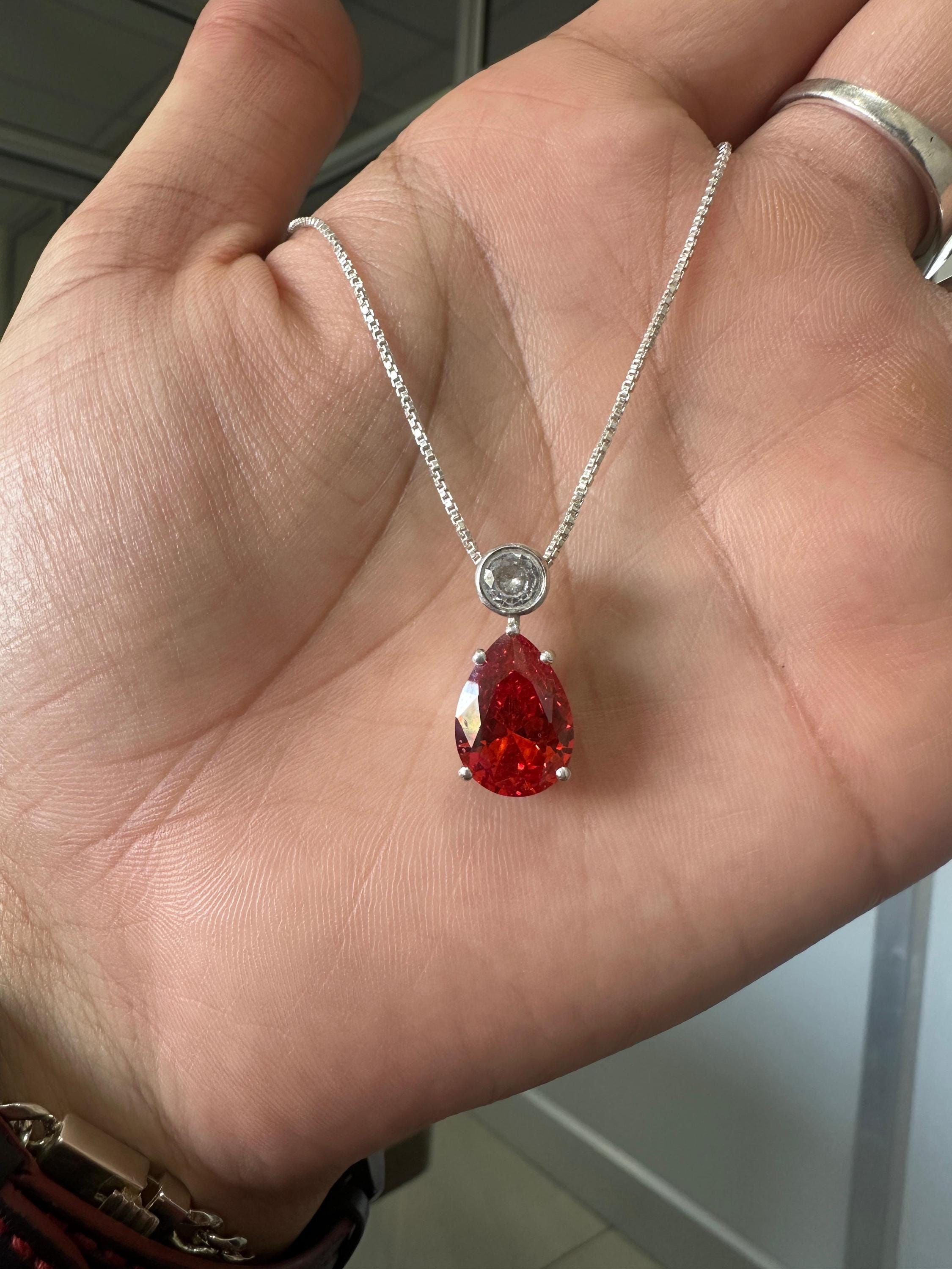 Pear Shape Mexican Opal Pendant • 925 Sterling Silver Gemstone Necklace, Money Stone