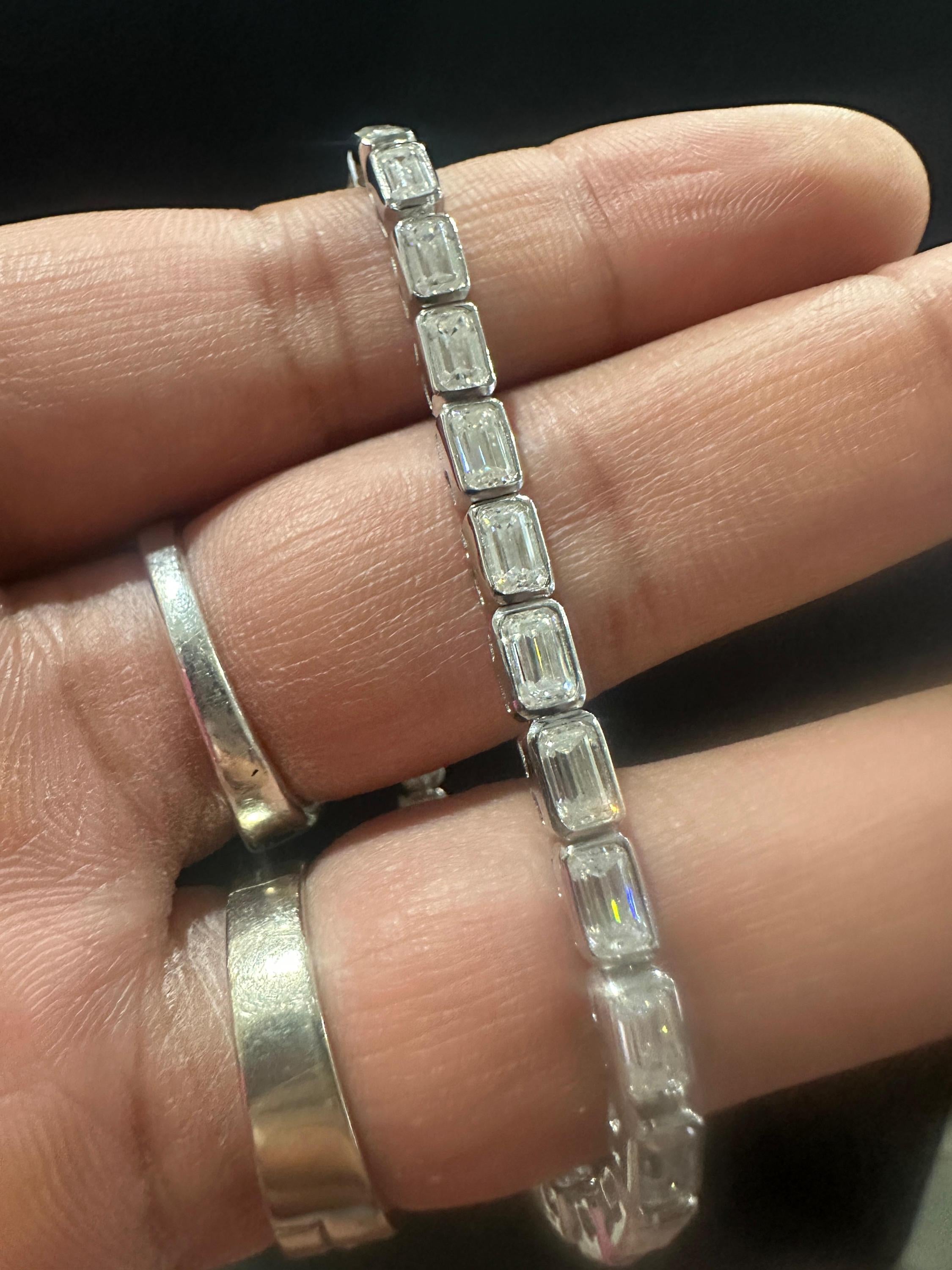 Men's Moissanite Tennis Bracelet | 925 Sterling Silver, 12 CT Luxury Gift for her