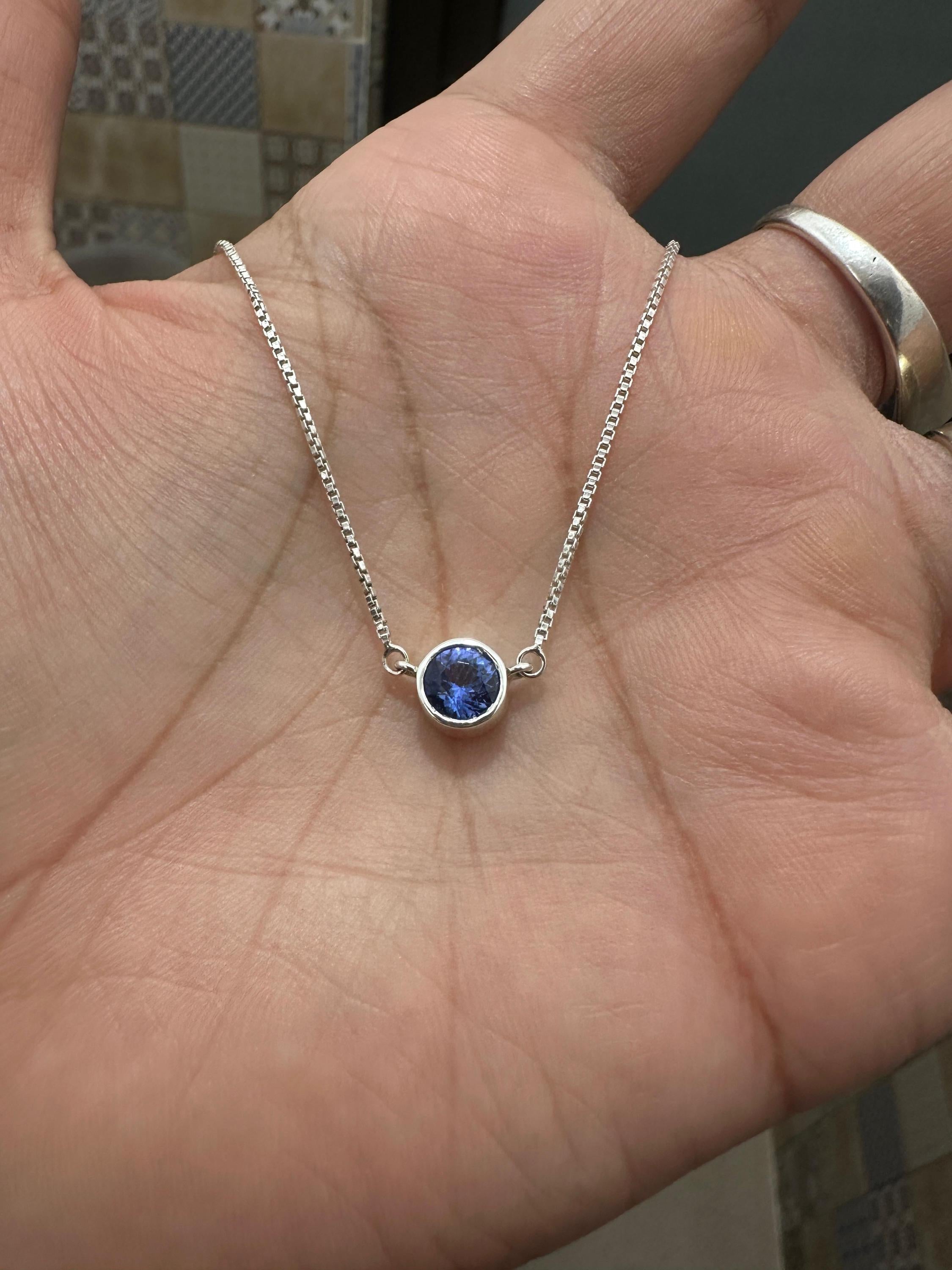 14k Gold Tanzanite Evil Eye Pendant | Rare Blue Gemstone Necklace, Unique Jewelry for gift
