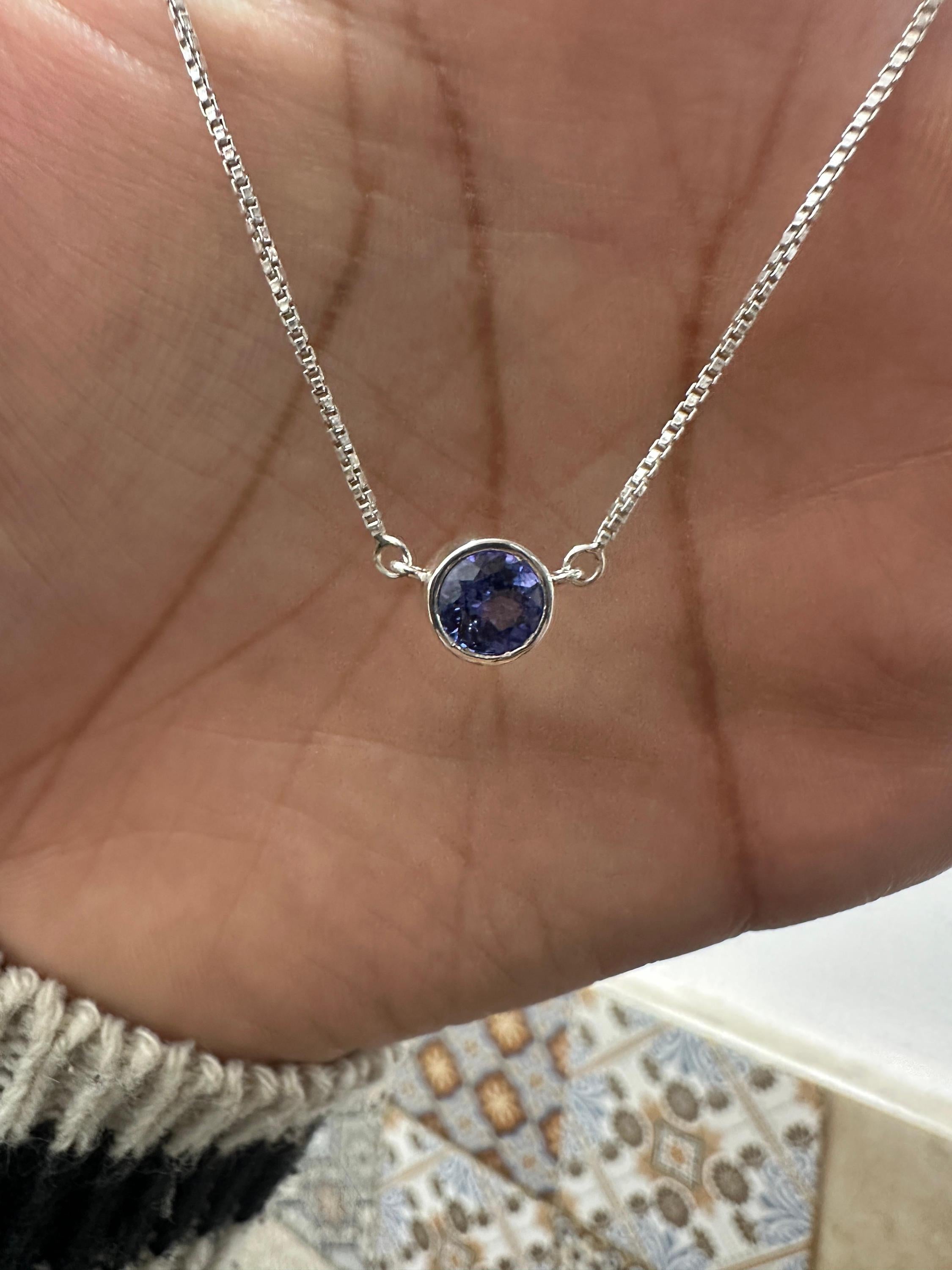 14k Gold Tanzanite Evil Eye Pendant | Rare Blue Gemstone Necklace, Unique Jewelry for gift