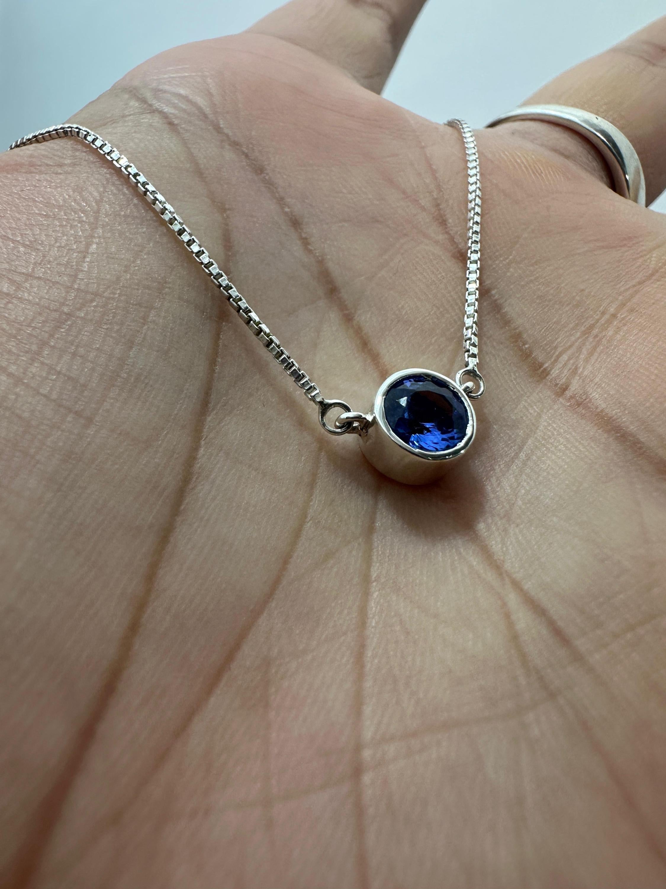 14k Gold Tanzanite Evil Eye Pendant | Rare Blue Gemstone Necklace, Unique Jewelry for gift