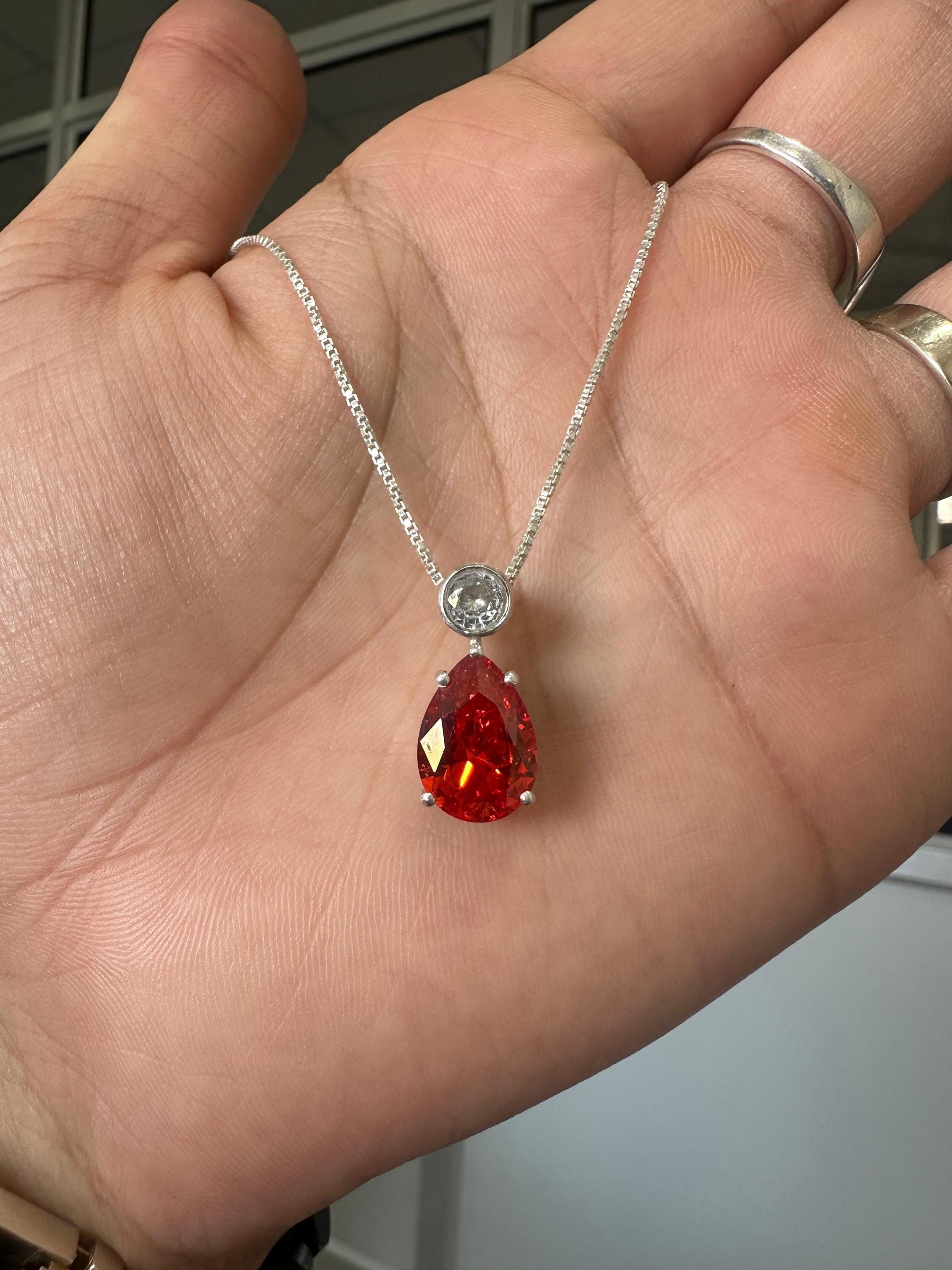Pear Shape Mexican Opal Pendant • 925 Sterling Silver Gemstone Necklace, Money Stone