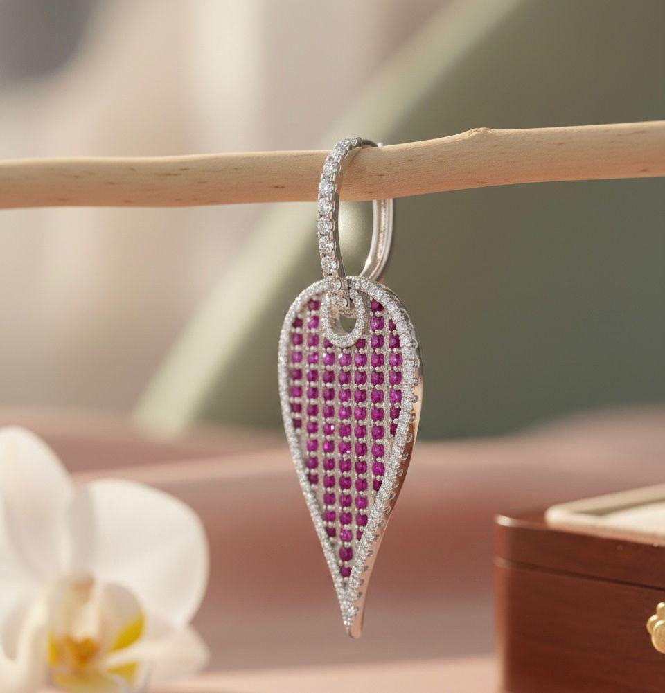 Ruby Moissanite Drop Earrings | 925 Sterling Silver Party Jewelry