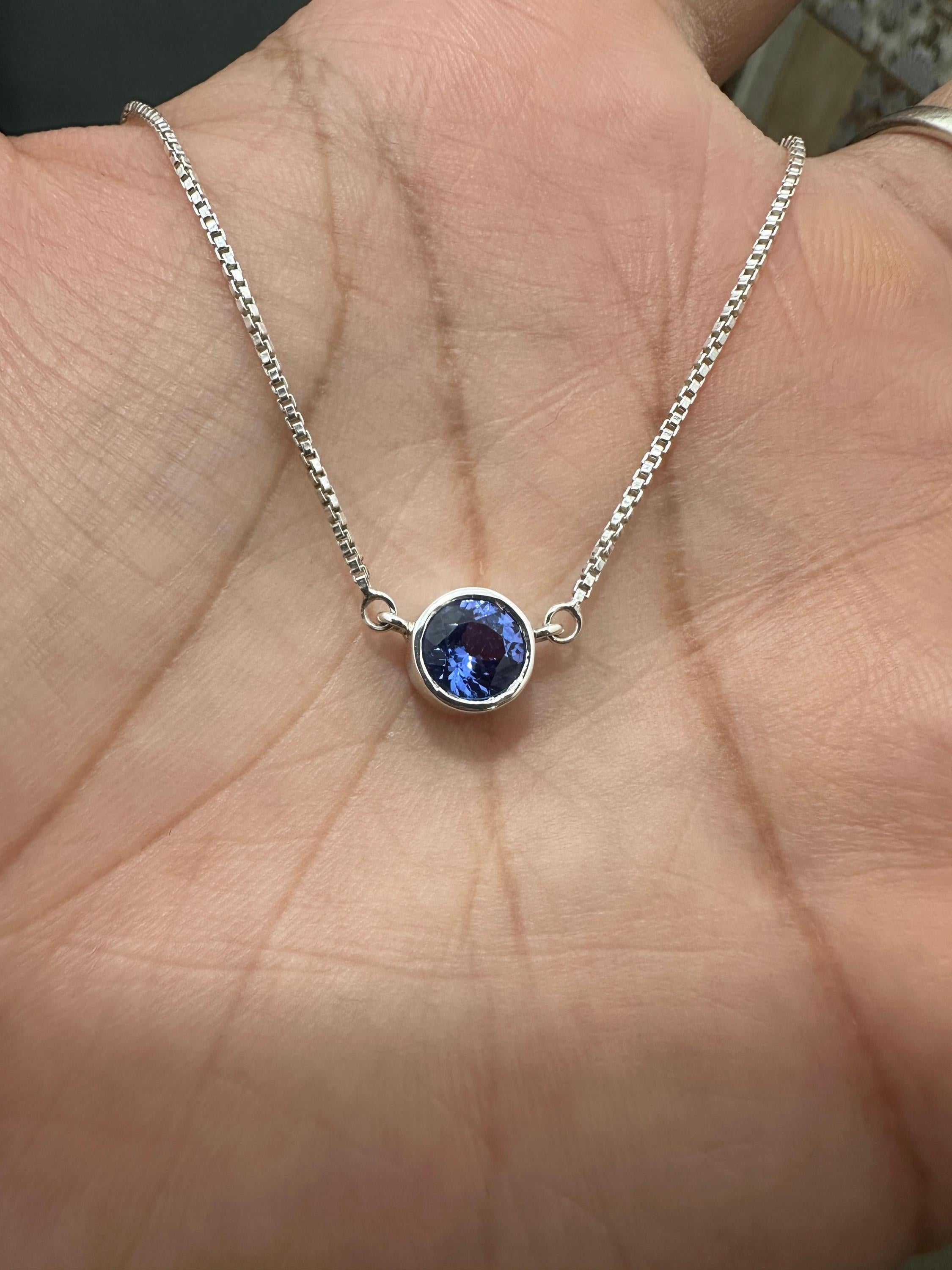 14k Gold Tanzanite Evil Eye Pendant | Rare Blue Gemstone Necklace, Unique Jewelry for gift