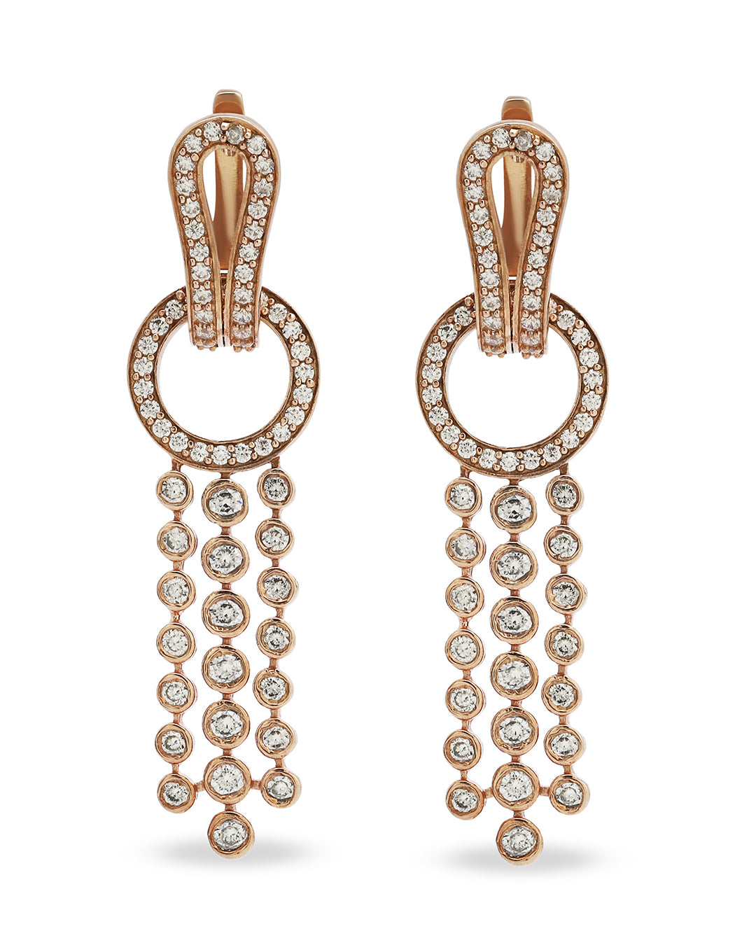 Classic Huggie Drop earrings in 14K gold with a modern touch.