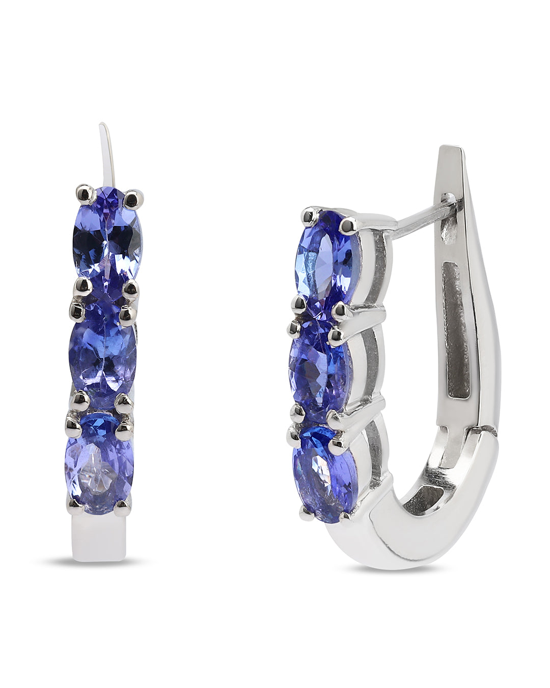 Classic Huggie Drop earrings in 92.5 silver with a modern touch.