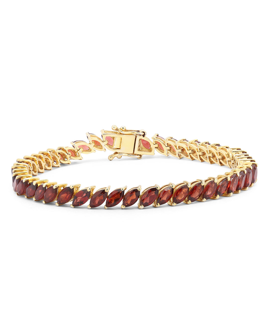 Marquise Garnet Tennis Linear Bracelet