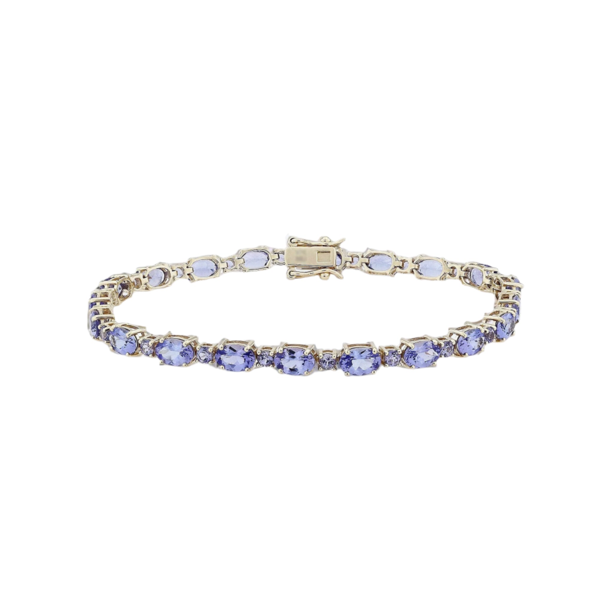 Oval and Round Tanzanite Tennis Bracelet