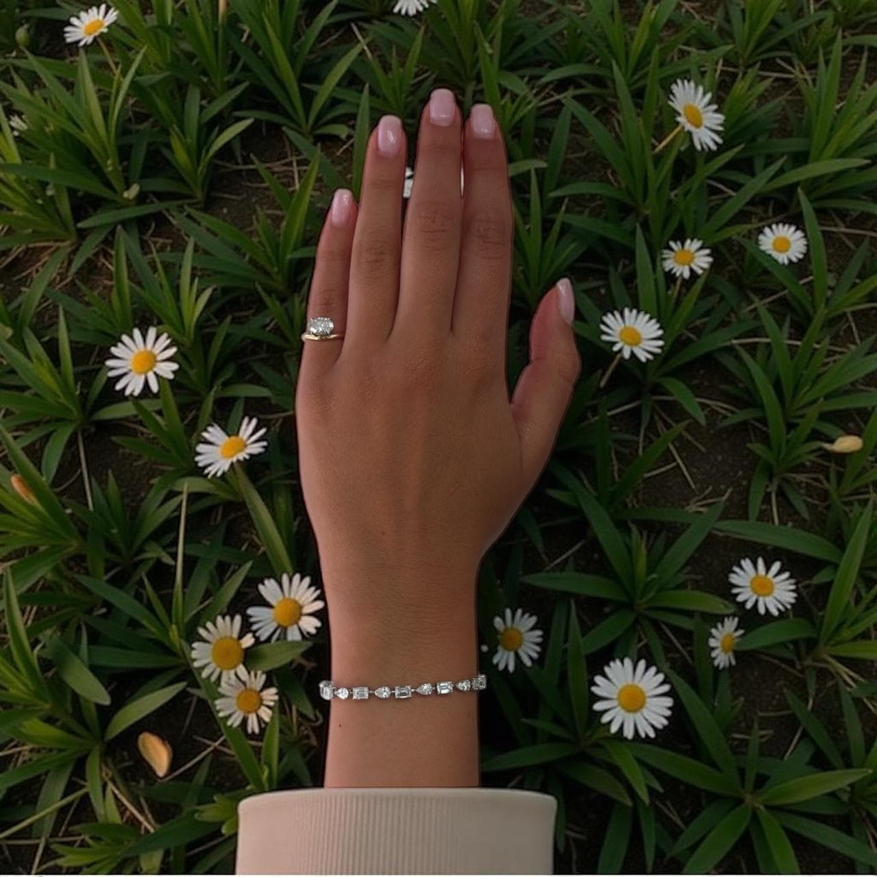 Multi Shapes Moissanite Tennis Bracelet: Pear & Emerald Cut