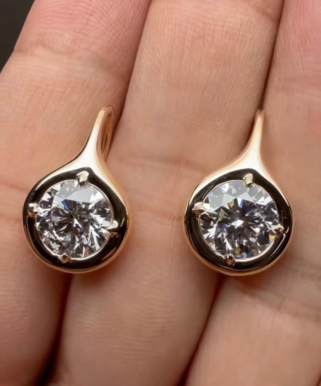 14K Gold Moissanite Earrings: 925 Sterling Silver, Bridal Jewelry