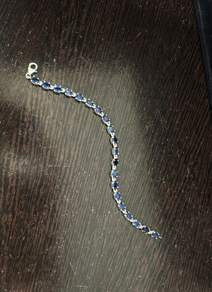 Sapphire Tennis Bracelet | 925 Sterling Silver, September Birthstone
