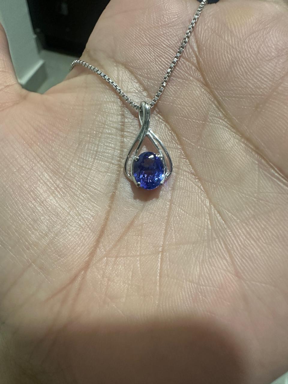 14k Gold Tanzanite Infinity Pendant | 2 CT Rare Blue Gemstone Necklace for her