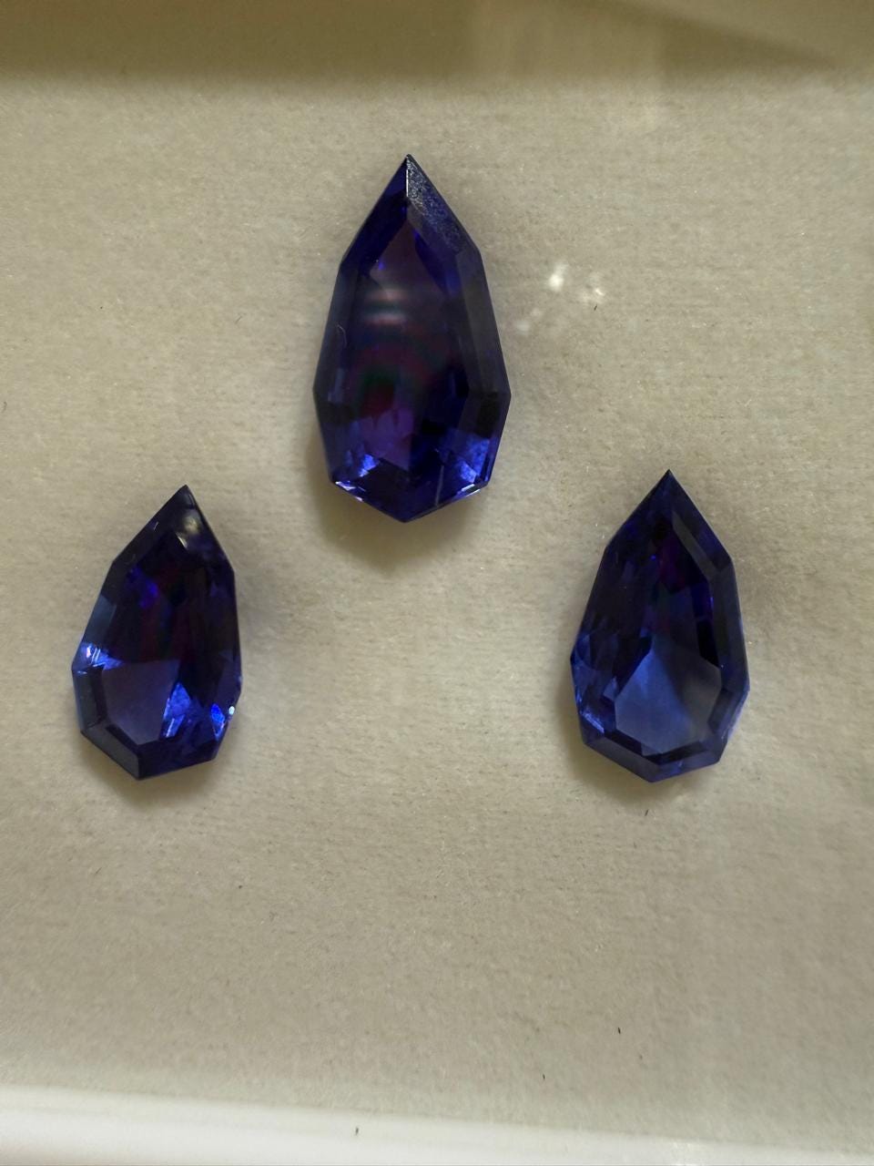 Custom Cut Rare Tanzanite Gemstone Set | IGI Certified Loose Trio | 15 CT Natural Tanzanite