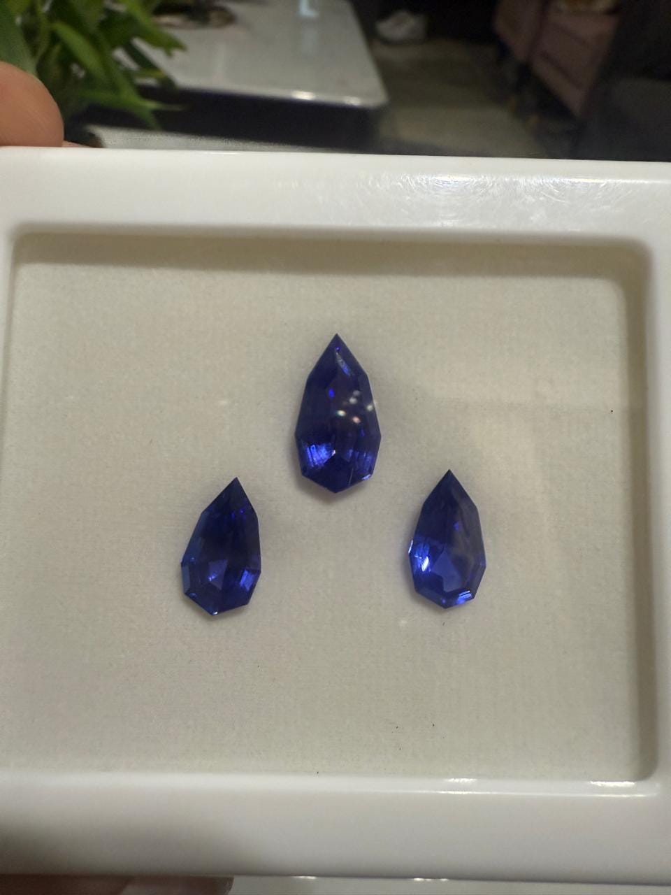 Custom Cut Rare Tanzanite Gemstone Set | IGI Certified Loose Trio | 15 CT Natural Tanzanite