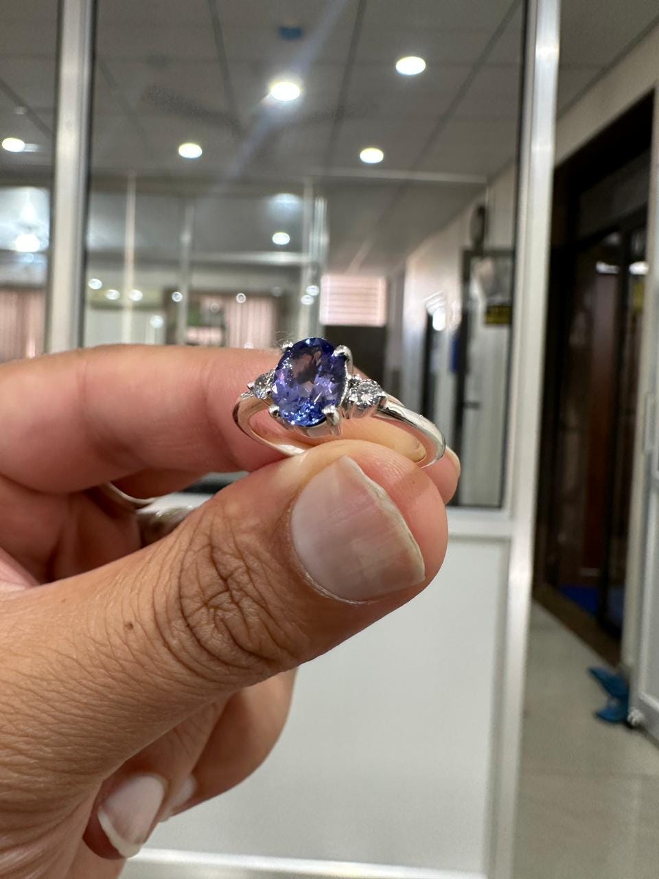14k Gold Tanzanite Diamond Engagement Ring - Unique Anniversary Gift, Promise Ring