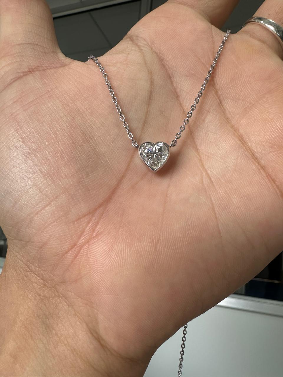 Heart Moissanite Solitaire Pendant | 3CT Diamond Alternative Gemstone Jewelry for her