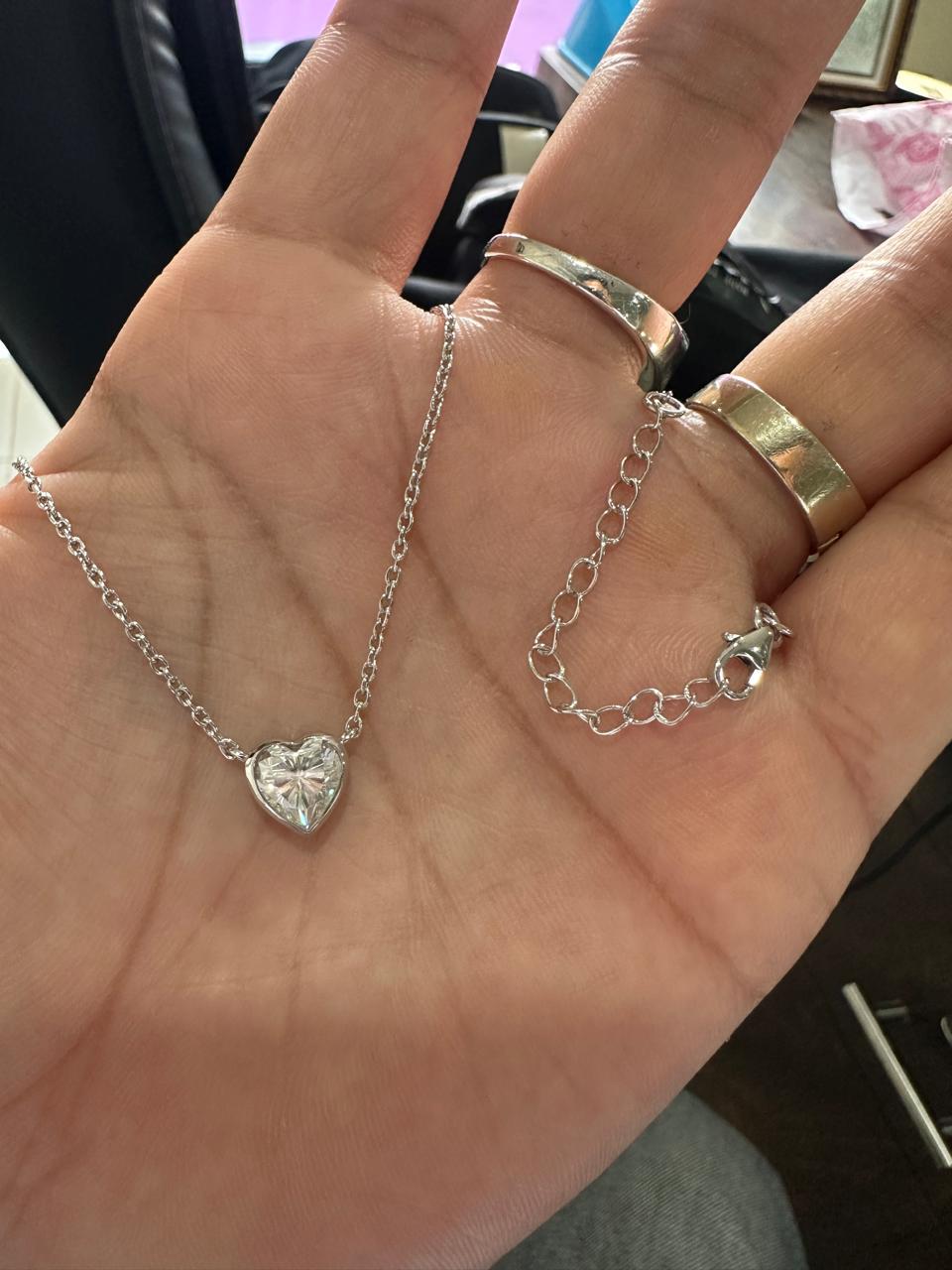 Heart Moissanite Solitaire Pendant | 3CT Diamond Alternative Gemstone Jewelry for her