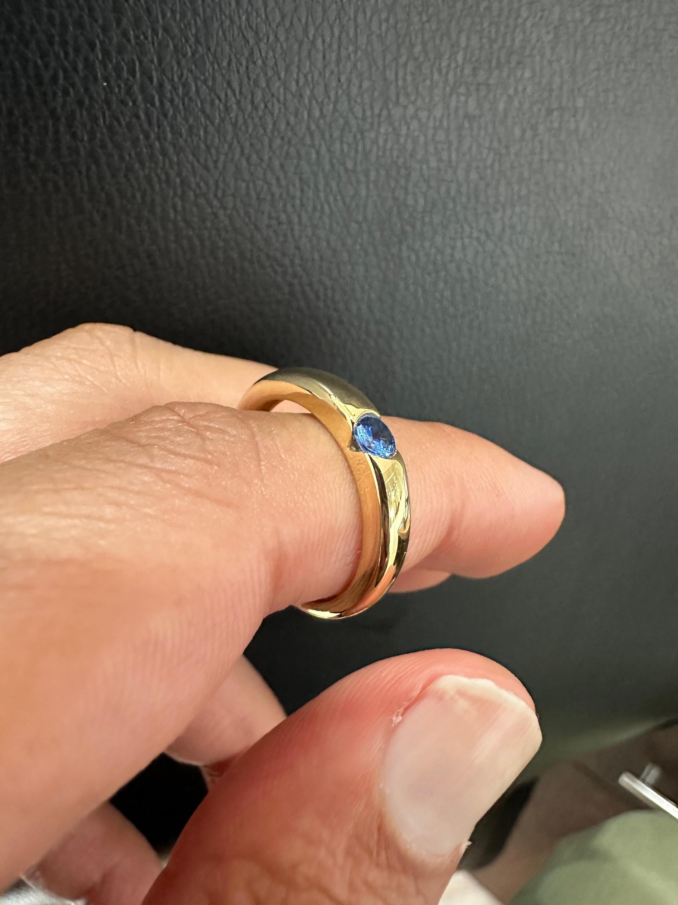14K Gold Tanzanite Engagement Ring | Minimalist Promise Band