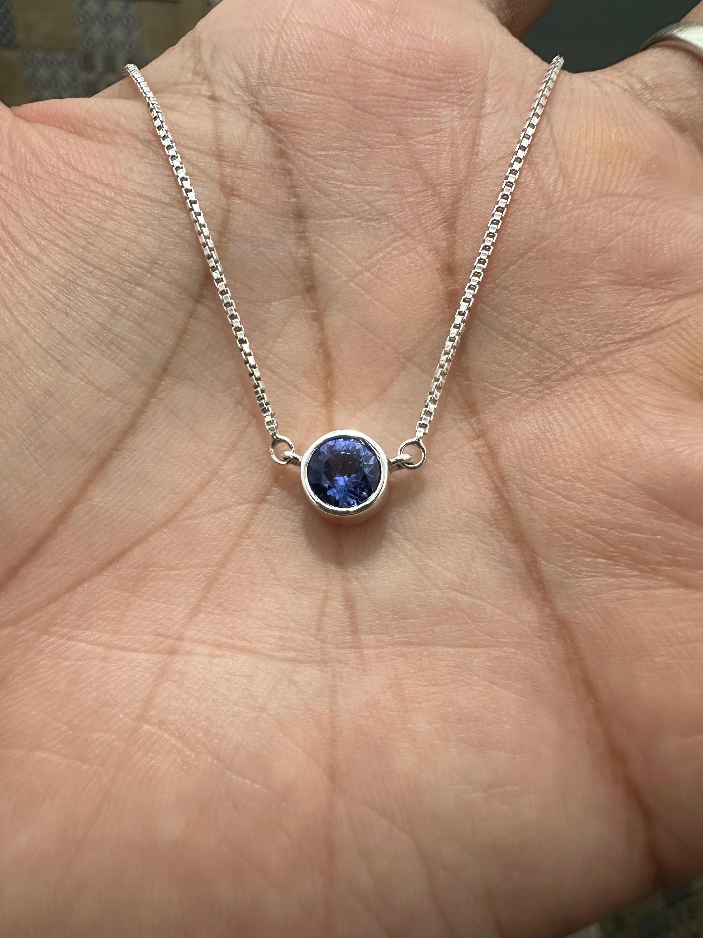 14k Gold Tanzanite Evil Eye Pendant | Rare Blue Gemstone Necklace, Unique Jewelry for gift