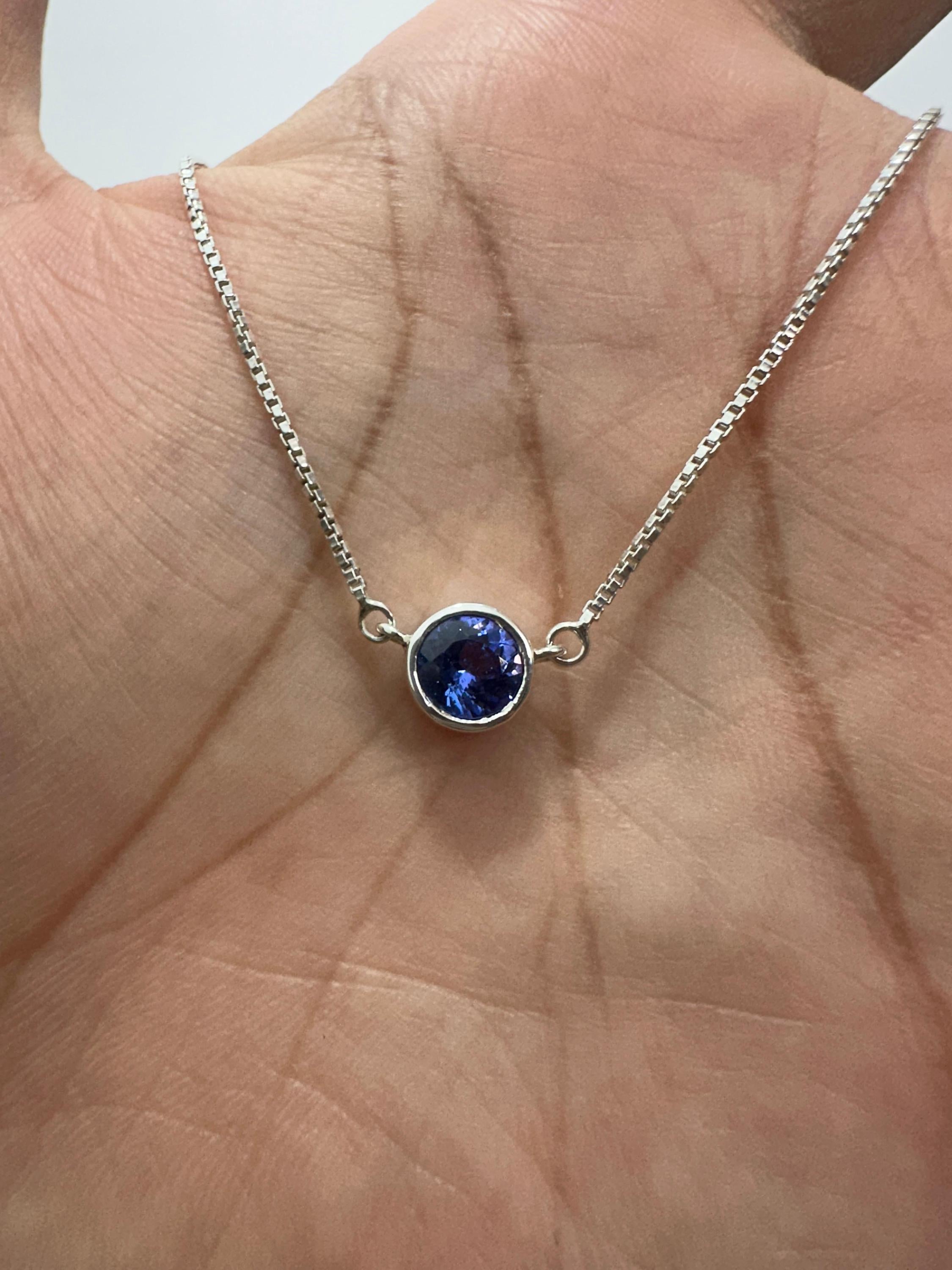 14k Gold Tanzanite Evil Eye Pendant | Rare Blue Gemstone Necklace, Unique Jewelry for gift