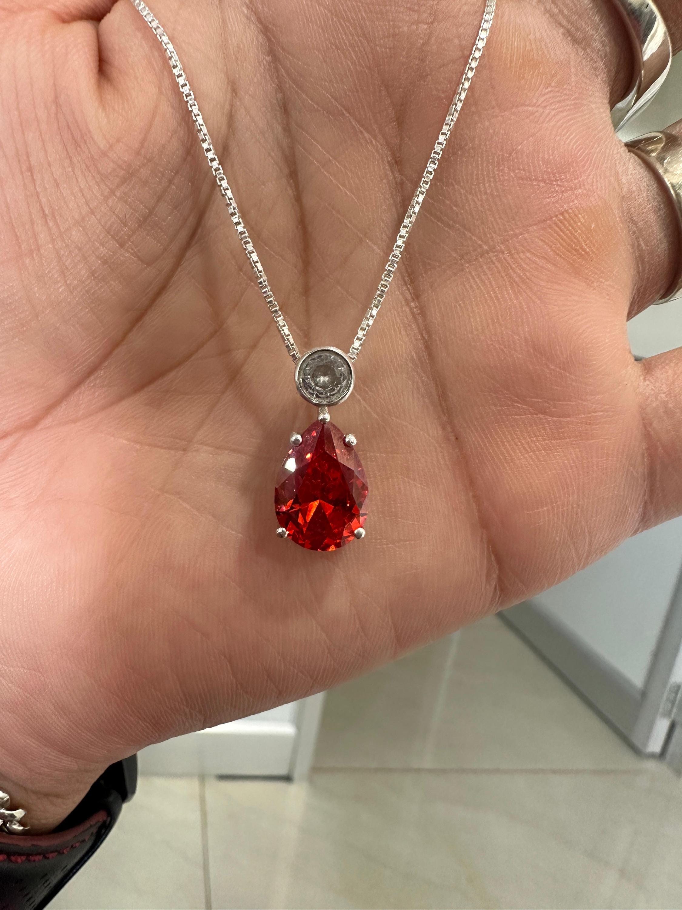 Pear Shape Mexican Opal Pendant • 925 Sterling Silver Gemstone Necklace, Money Stone
