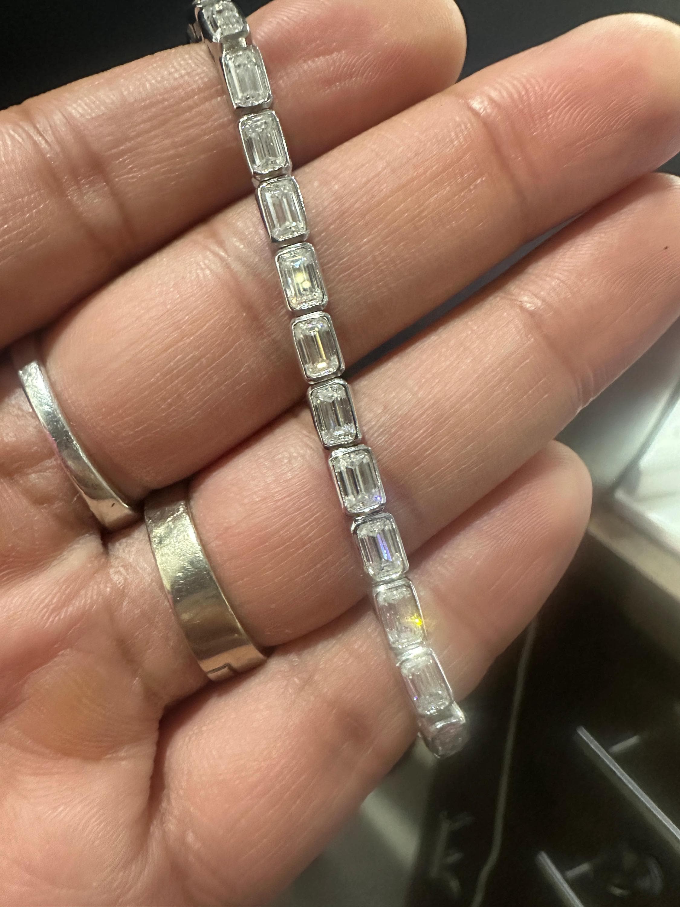 Men’s Emerald Diamond Tennis Bracelet | 925 Sterling Silver | Bold, Modern & Luxurious Jewelry