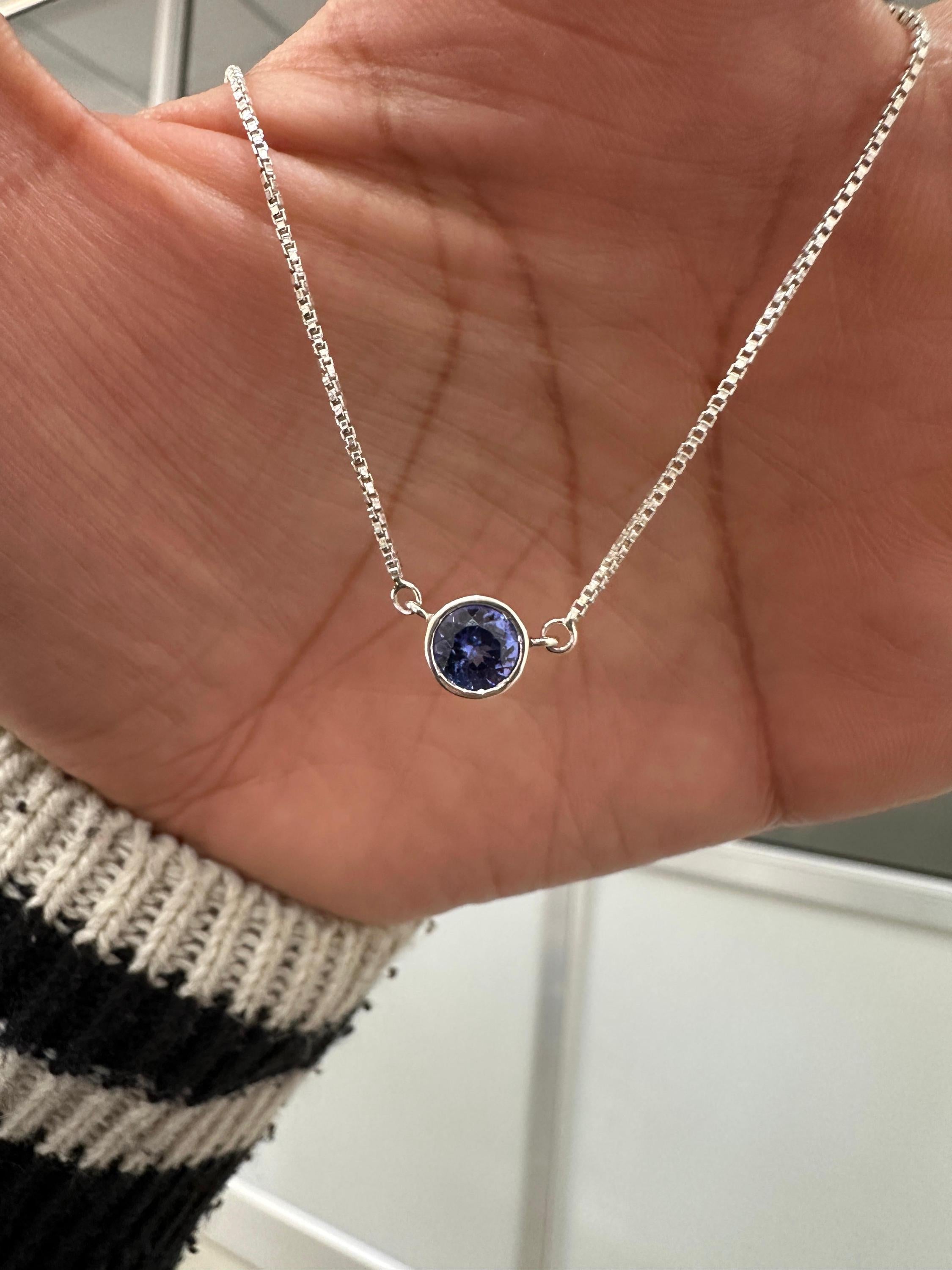 14k Gold Tanzanite Evil Eye Pendant | Rare Blue Gemstone Necklace, Unique Jewelry for gift
