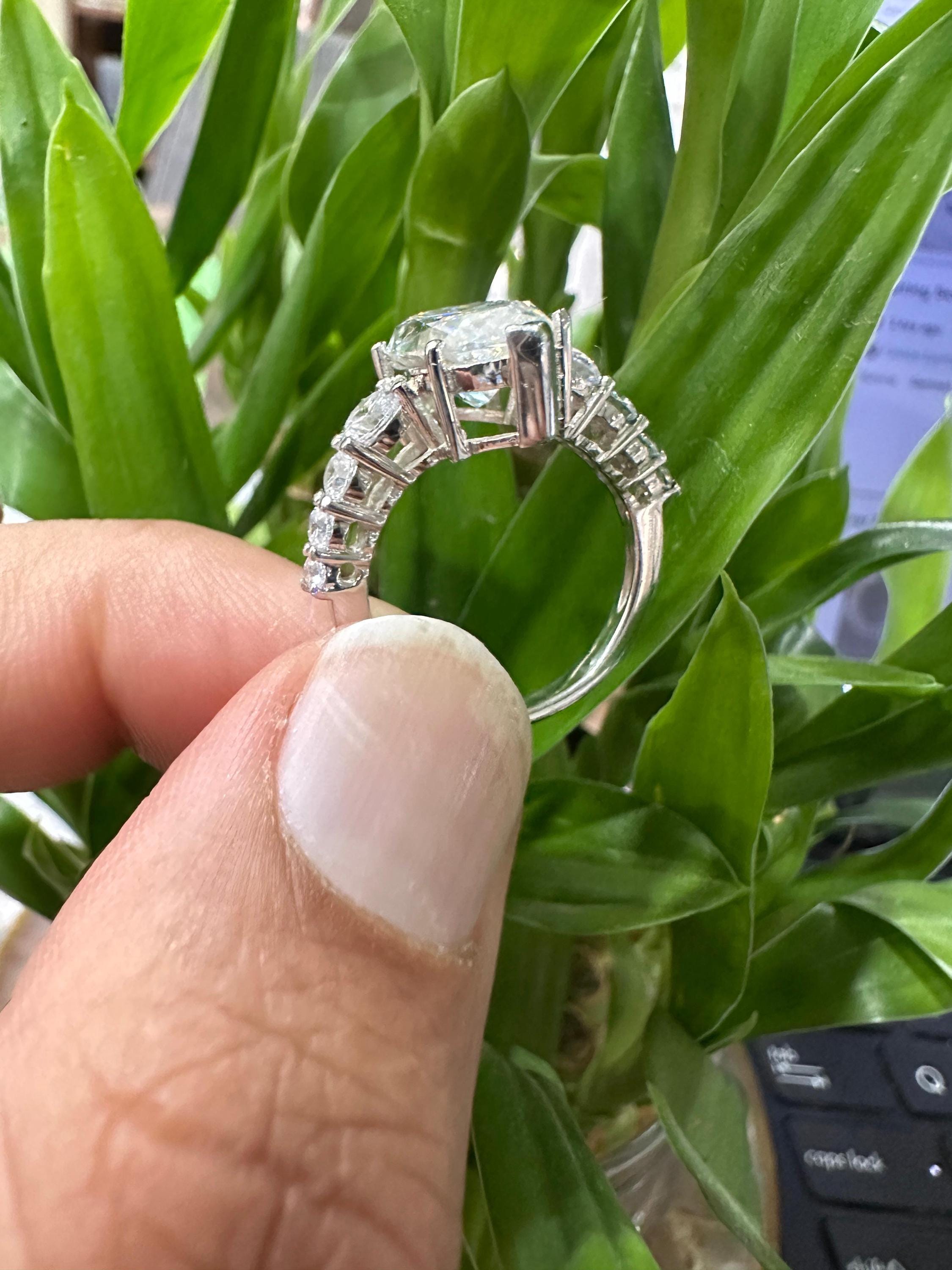 6 CT Marquise Moissanite Engagement Ring, 925 Sterling Silver Statement Ring, Elegant Gift Her