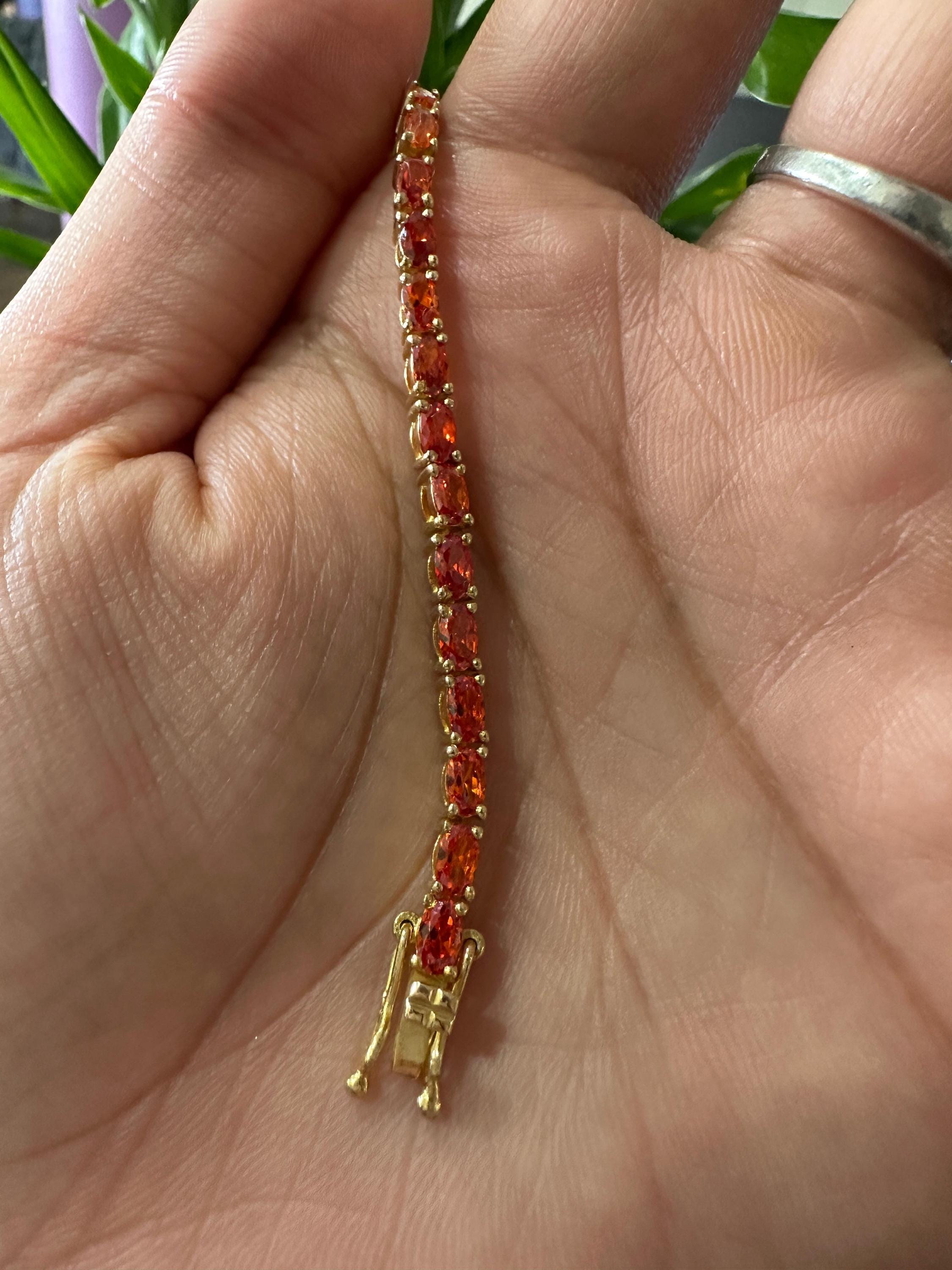 14k Gold Finish Opal Tennis Bracelet | 13 CT Luxury Opal Jewelry for Gift