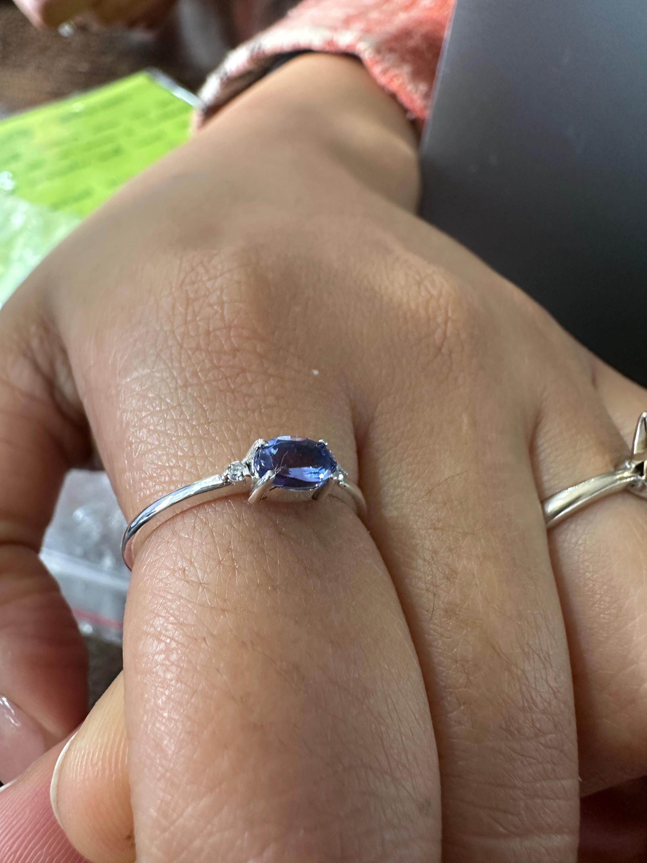 14k Gold Tanzanite Engagement Ring – Oval Cut Rare Gemstone Jewelry for gift